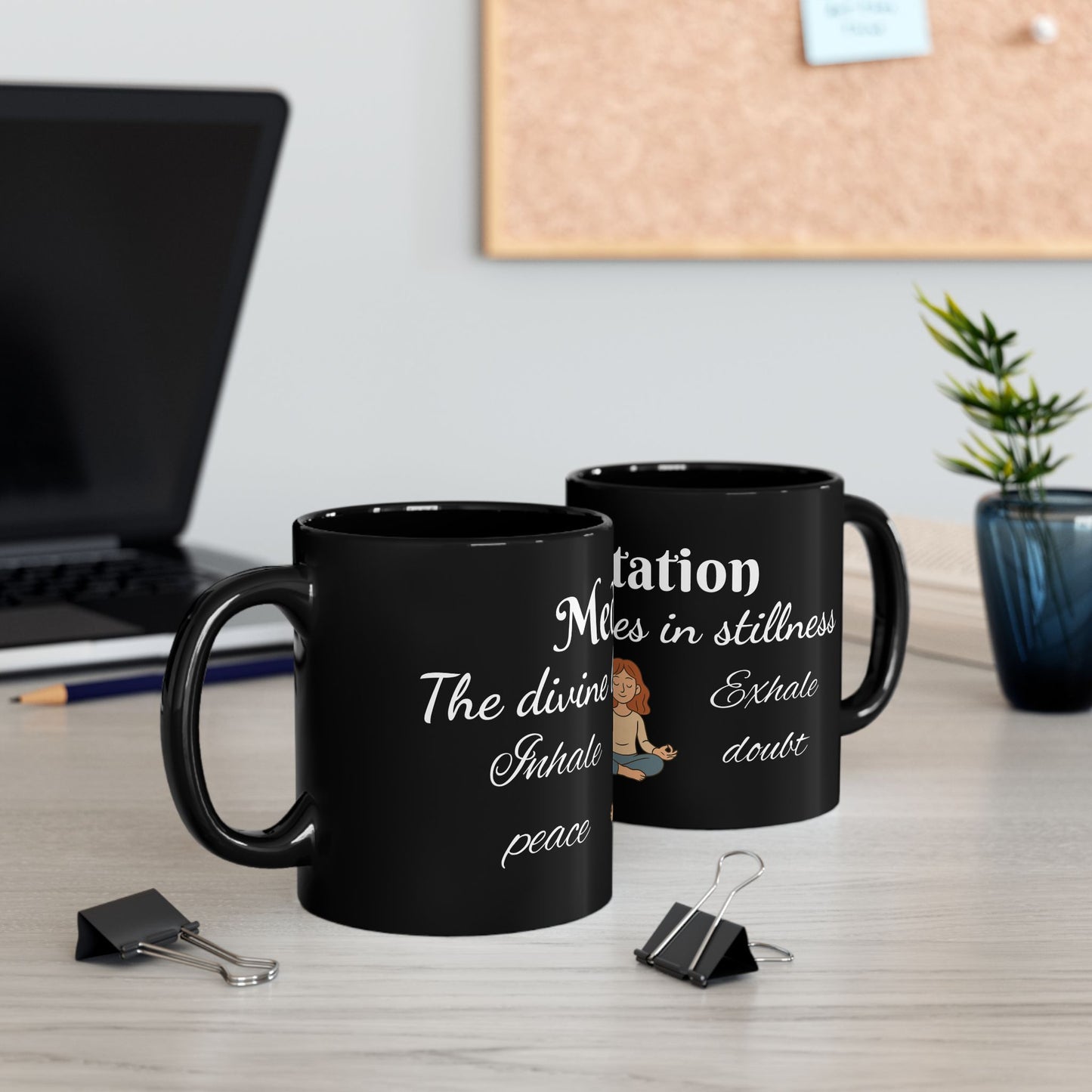 Meditation Mug – "The Divine Lives in Stillness" | 11 oz