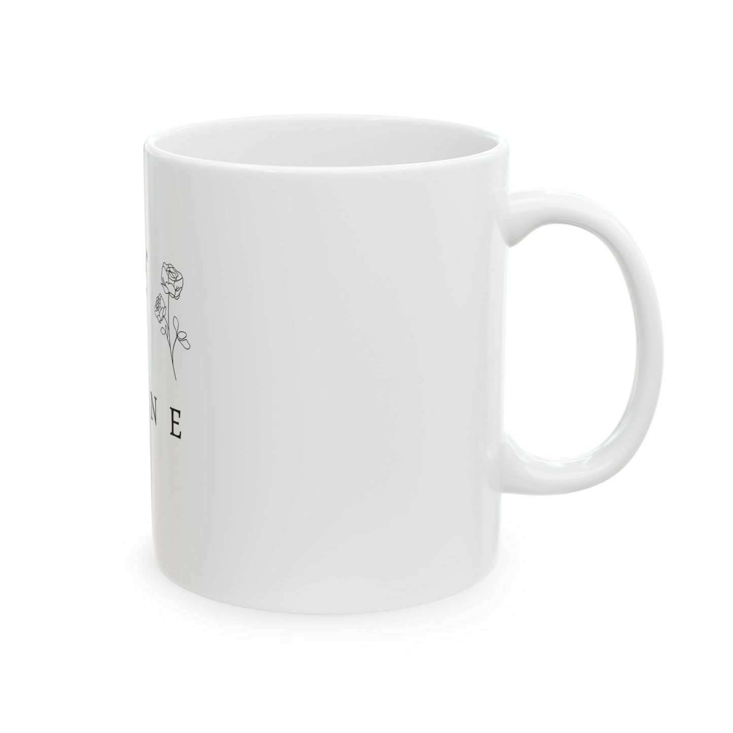 Floral Shine Ceramic Mug – Sip with Positivity