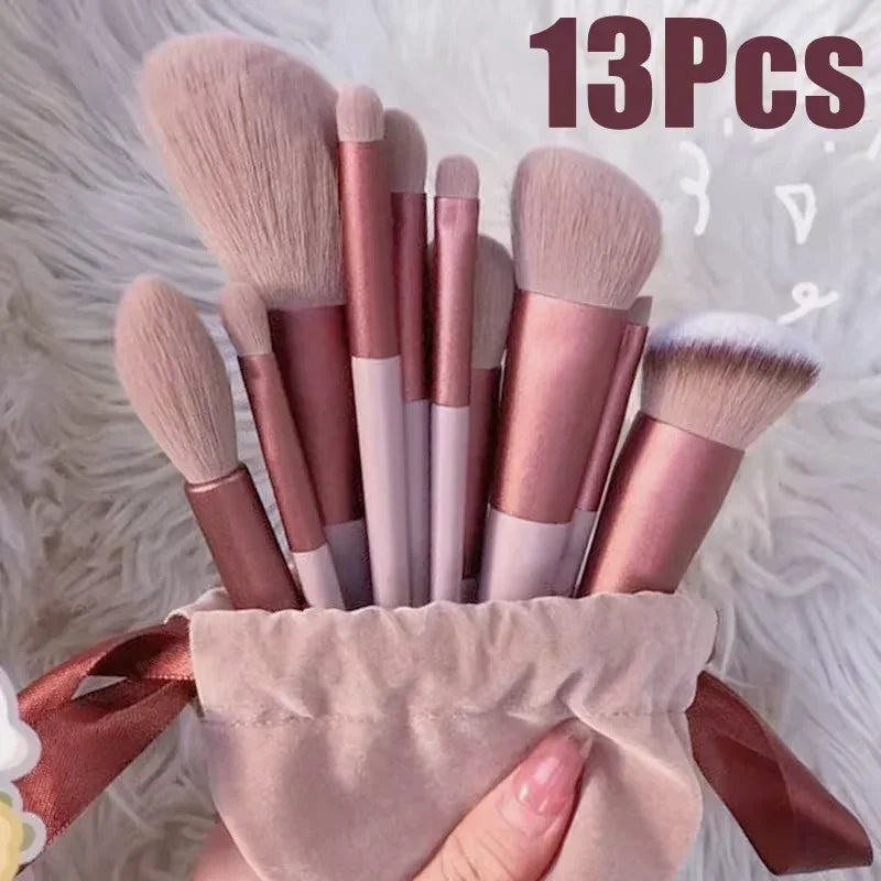 13-Piece Makeup Brush Set | Soft Synthetic Brushes for Face & Eyes