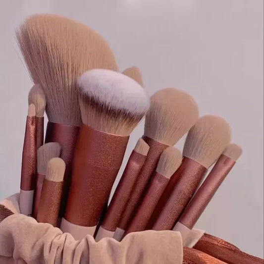 13-Piece Makeup Brush Set | Soft Synthetic Brushes for Face & Eyes